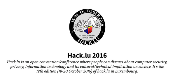 Hack.lu 2016